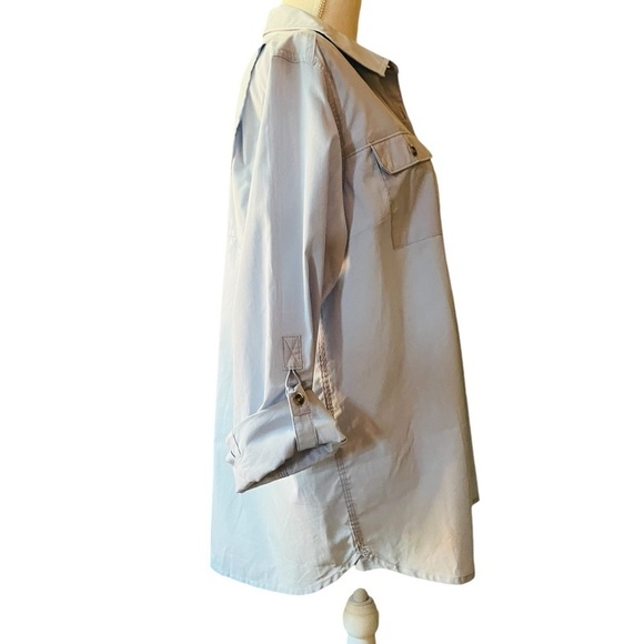 CARHARRT FORCE WOMEN’S BLUE LONG SLEEVES VENTED BUTTON DOWN SHIRT SIZE 16-18 - Picture 4 of 11